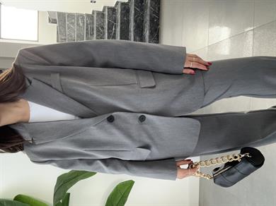 M-D Antrasit Vatkalı Blazer