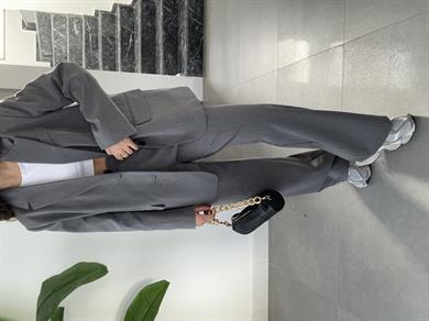 M-D Antrasit Vatkalı Blazer