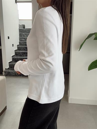 M-D Beyaz Uzun Kol Basic
