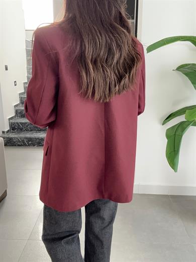 M-D Bordo Vatkalı Blazer
