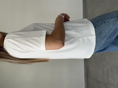 M-D Ekru V Yaka Tişört