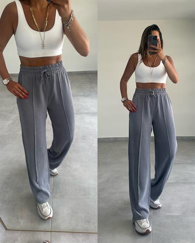 M-D Gri Beli Lastikli Palazzo