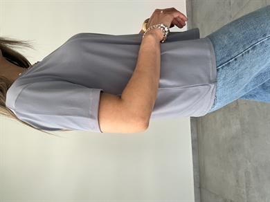 M-D Gri V Yaka Tişört