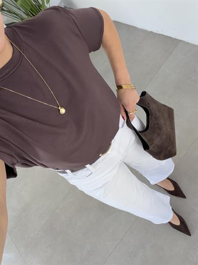 M-D Kahve İnterlok Bisiklet Yaka Basic