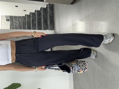 M-D Lacivert Palazzo Pantolon