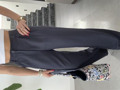 M-D Lacivert Palazzo Pantolon