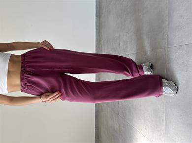 M-D Mürdüm Tensel Kumaş Beli Lastikli Palazzo