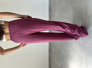 M-D Mürdüm Tensel Kumaş Beli Lastikli Palazzo