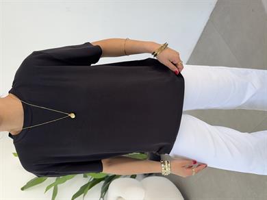 M-D Siyah İnterlok Bisiklet Yaka Basic