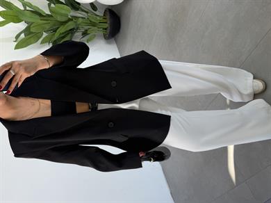 M-D Siyah Tensel Blazer Ceket