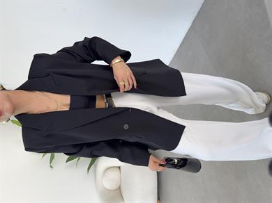 M-D Siyah Tensel Blazer Ceket