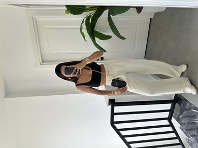 M-D Taş Tensel İnce Kemerli Pantolon