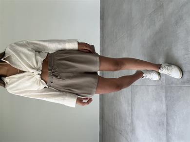 M-D Vizon Beli Büzgülü Şort