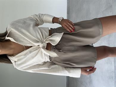 M-D Vizon Beli Büzgülü Şort