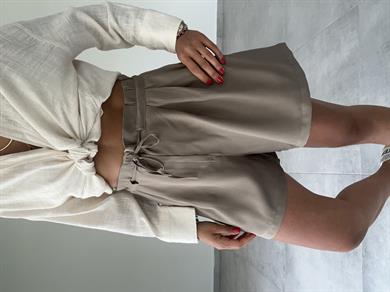 M-D Vizon Beli Büzgülü Şort