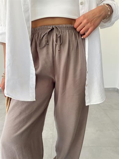 M-D Vizon Tensel İnce Kemerli Pantolon