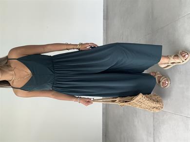 Maria Petrol Çapraz Askılı Tulum