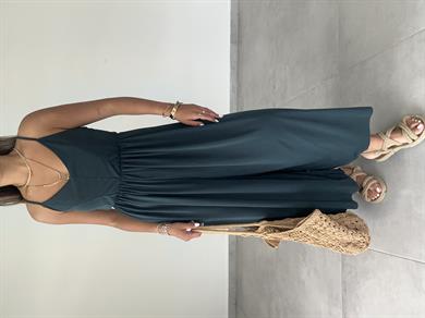 Maria Petrol Çapraz Askılı Tulum