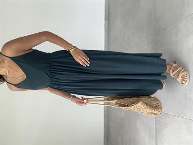 Maria Petrol Çapraz Askılı Tulum