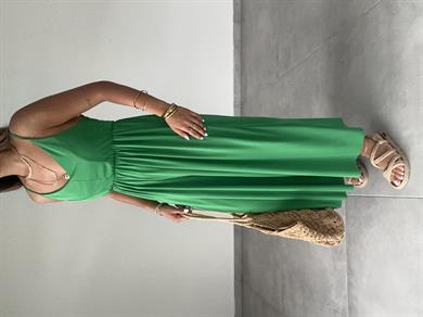 Maria Yeşil Çapraz Askılı Tulum