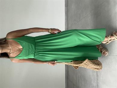 Maria Yeşil Çapraz Askılı Tulum