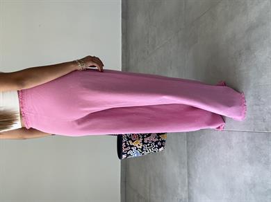 Marvin Pembe Yıkamalı Gabardin Bol Paça Pantolon