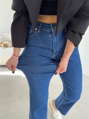 Mavi Bootcut Kesik Paça Jean