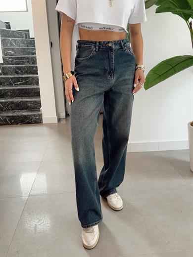 Mavi Cepli Straight Fit Denim Pantolon