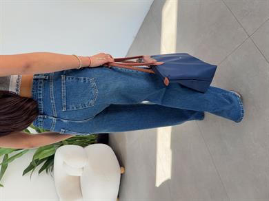 Mavi Geniş Paça Palazzo Pantolon