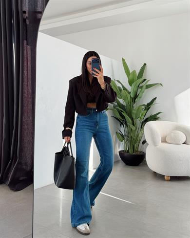 Mavi İspanyol Paça Jean