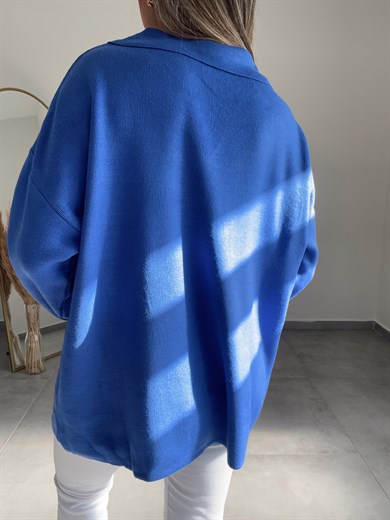 Mavi Polo Yaka Kazak