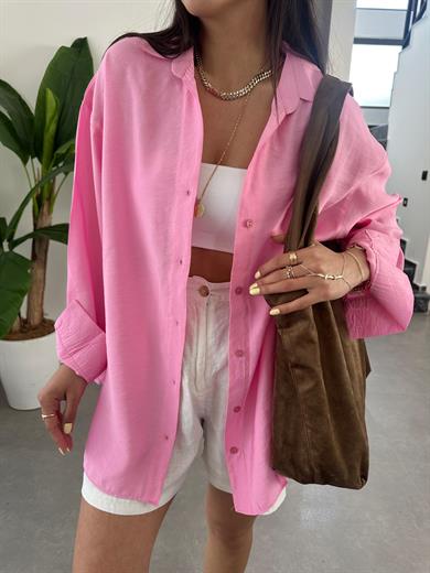Melina Pembe Oversize Gömlek