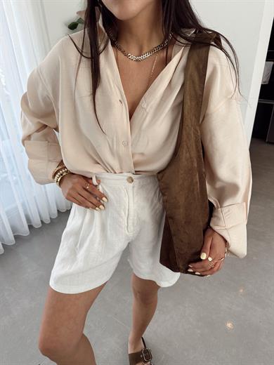 Melina Taş Oversize Gömlek