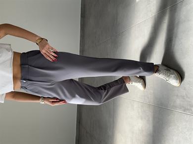 Meri Antrasit Arka Bel Lastikli Likralı Pantolon