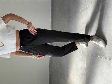 Meri Siyah Arka Bel Lastikli Likralı Pantolon