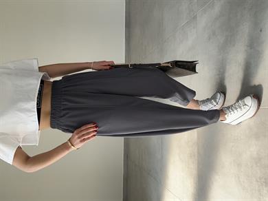 Mila Antrasit Önü Dikişli Şalvar Pantolon