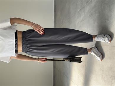 Mila Antrasit Önü Dikişli Şalvar Pantolon