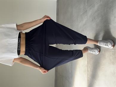 Mila Lacivert Önü Dikişli Şalvar Pantolon