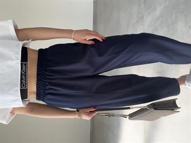 Mila Lacivert Önü Dikişli Şalvar Pantolon