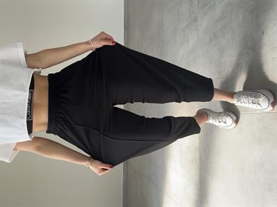 Mila Siyah Önü Dikişli Şalvar Pantolon