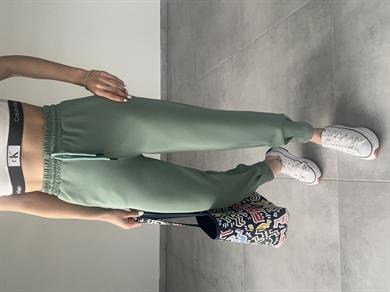 Mint Yeşil Scuba Paça Pileli Eşofman