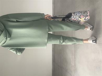 Mint Yeşil Scuba Paça Pileli Eşofman