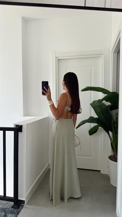 Mint Yeşili Askılı Crop