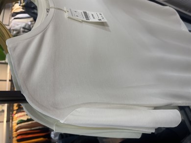 Modal Kumaş Ekru Bisiklet Yaka Tshirt