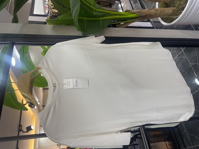 Modal Kumaş Ekru Bisiklet Yaka Tshirt