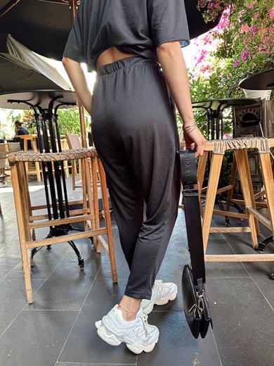 Modal Kumaş Siyah Eşofman&