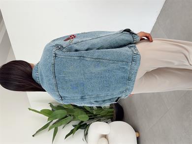 Nakış Detaylı Denim Ceket