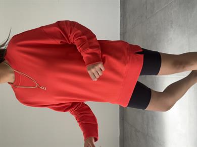 Narçiçeği  Rezerve Yanları Yırtmaç Detaylı Sweat