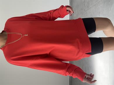 Narçiçeği  Rezerve Yanları Yırtmaç Detaylı Sweat