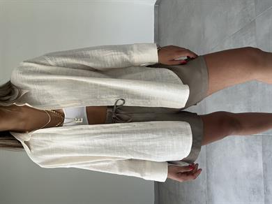 Naturel Oversize Gömlek